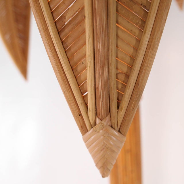 Palm Tree Floor Lamp in Rattan For Sale - Image 17 of 18