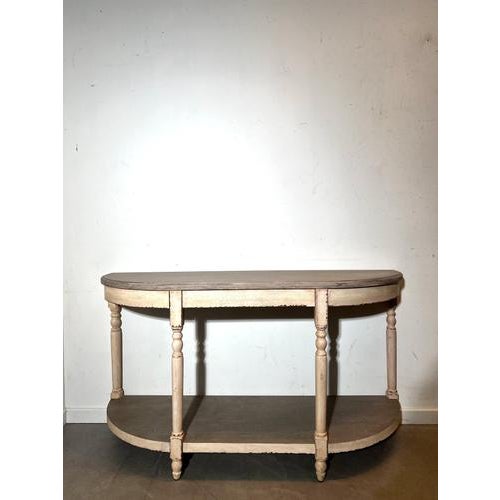 Vintage Half Moon Console Table For Sale - Image 6 of 6