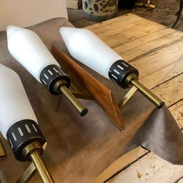 Arredoluce 1960s Mid-Century Modern Huge Wall Sconces in the Style of Arredoluce - Set of 2 For Sale - Image 4 of 13