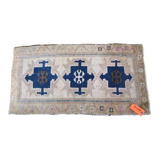 Vintage Turkish 2x3 Mini Rug For Sale