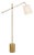 Suzanne Kasler by Visual Comfort Signature Frederick 52" Pivoting Floor Lamp in Hand-Rubbed Antique Brass with Linen Shade For Sale