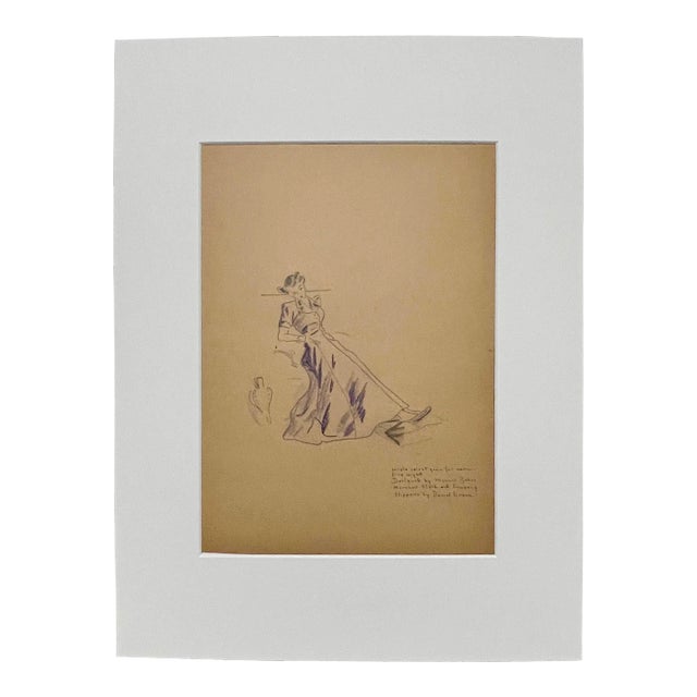 Fashion Study of a Woman Resting by a Fire and Wearing a Marcel Rochas Gown for Marshall Field and Company For Sale