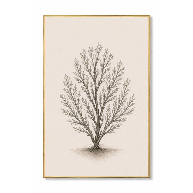 A curated pair of coastal botanical studies featuring flowing seaweed forms and a structured coral-like composition. The...