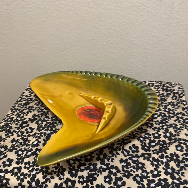 Vintage Mid-Century Modern Maurice of California Ceramic Boomerang Ashtray For Sale - Image 12 of 12