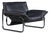 Bauhaus Lounge Chair in Black Leather attributed to Johan Bertil Häggström for Swed-Form / Ikea, Sweden, 1970s For Sale