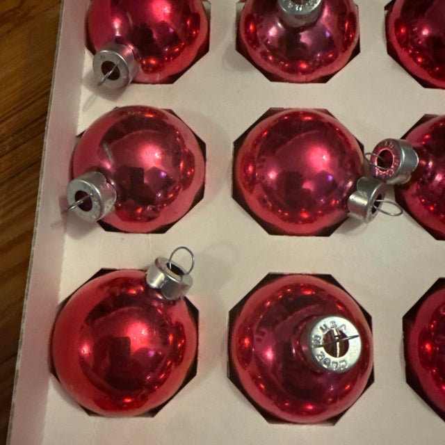 Vintage Pink and Silver Mercury Glass Ornaments - Set of 24 For Sale - Image 16 of 16
