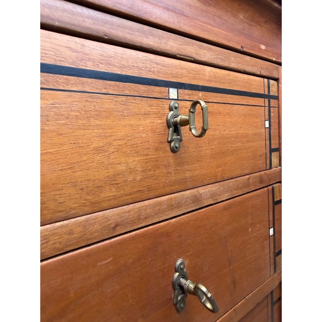 Antique Double-Sided Desk with Walnut Countertop, 1900s For Sale - Image 17 of 18