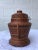Tribal Vintage Boho Chic Wicker Basket With Attached Lid and Handles For Sale - Image 3 of 8