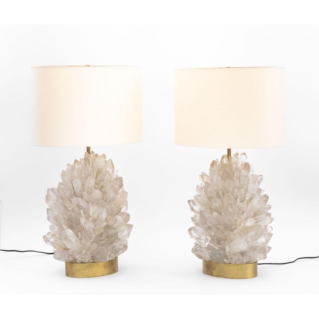 Craig Van Den Brulle Rock Crystal Table Lamps, 2 For Sale - Image 9 of 15