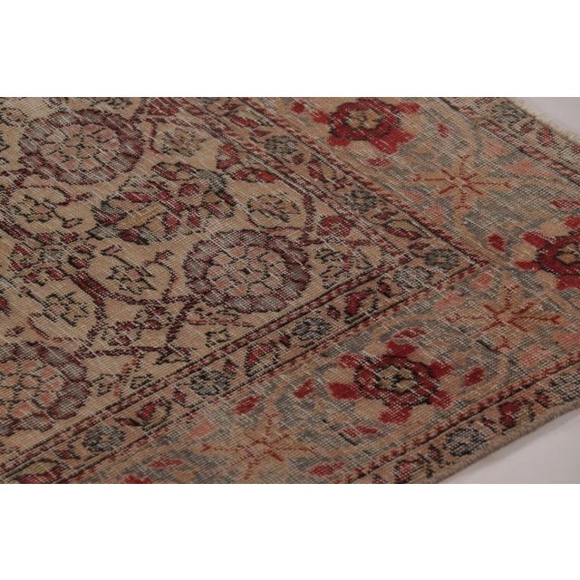1950s Vintage Distressed Rug With Muted Floral Medallions - Rug & Kilim For Sale - Image 5 of 11