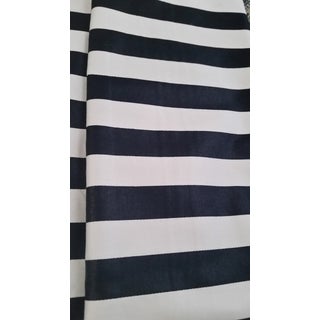 1980s 5th Avenue Designs B & W Stripes Upholstery Fabric For Sale