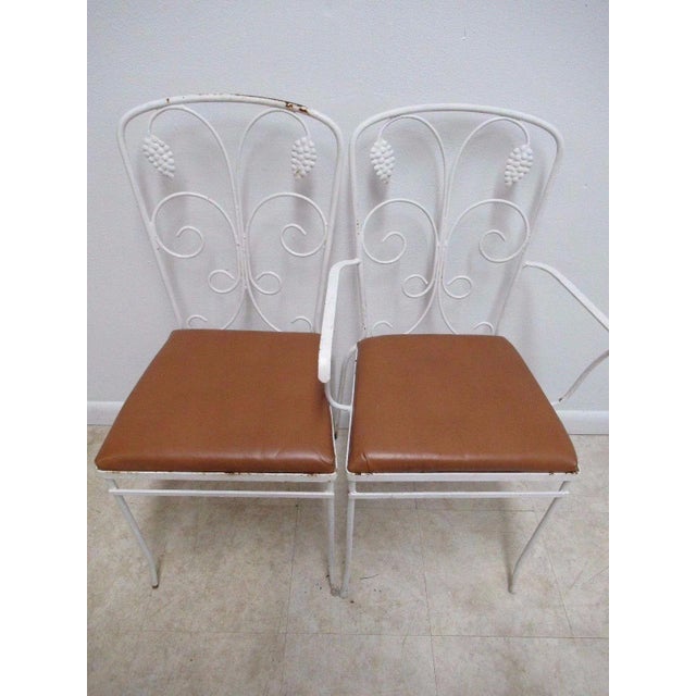 1960s Vintage Mid Century Outdoor Patio Porch Dining Room Chairs - Set of 4 For Sale - Image 5 of 10