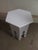 Moroccan Vintage 1930s Painted Wooden Morrocan Style End Table With Milk Glass Top For Sale - Image 3 of 6