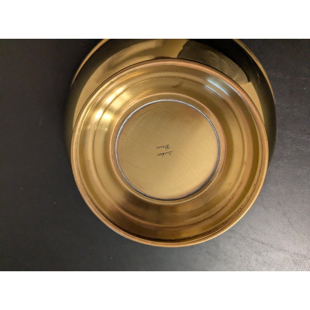 Vintage Mid-Century Seiden Solid Brass Paul Revere Style Footed Bowl - 8.25" For Sale In Saint Louis - Image 6 of 15