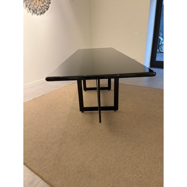 1970s Glossy Black Lacquered Table, 1970 For Sale - Image 5 of 6