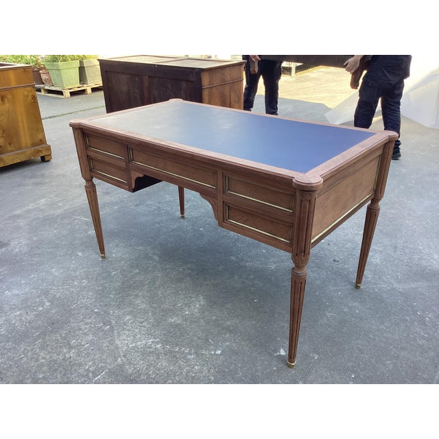 French Louis XVI Style Mahogany Desk Stripped & Sanded For Sale - Image 10 of 12