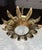 Gold Spanish Gilt-Metal 1950's Sunburst Ceiling Fixture For Sale - Image 8 of 11