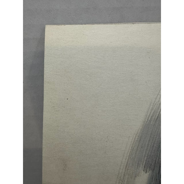1950s Original Signed Graphite Illustration of Woman in Bathing Cap, 10.75 X 9 In. For Sale - Image 4 of 5