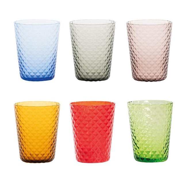 Isolano Tumblers by Zafferano: An Experience of Elegance and Craftsmanship! Made from mass-colored soda lime glass, hand-...