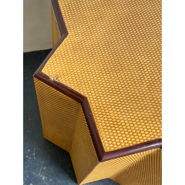 Mustard Vintage Star Shaped Molded Resin Side Tables . A Pair For Sale - Image 8 of 12