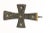 Bronze Antique Large Byzantine Bronze Cross With 21k gold For Sale - Image 8 of 12