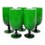 1960s Vintage Carlo Moretti Italian Green Goblets - Set of 5 For Sale
