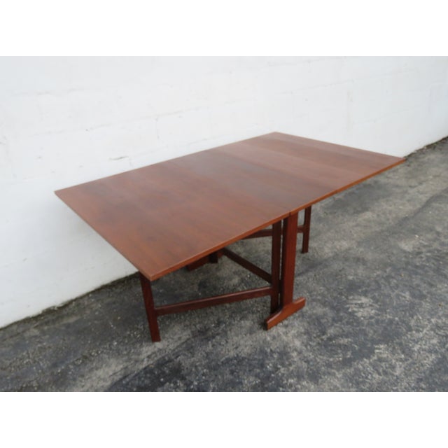 Mid 20th Century Mid Century Modern Narrow Gatelegs Drop Leaf Dining Table 6102 For Sale - Image 5 of 18