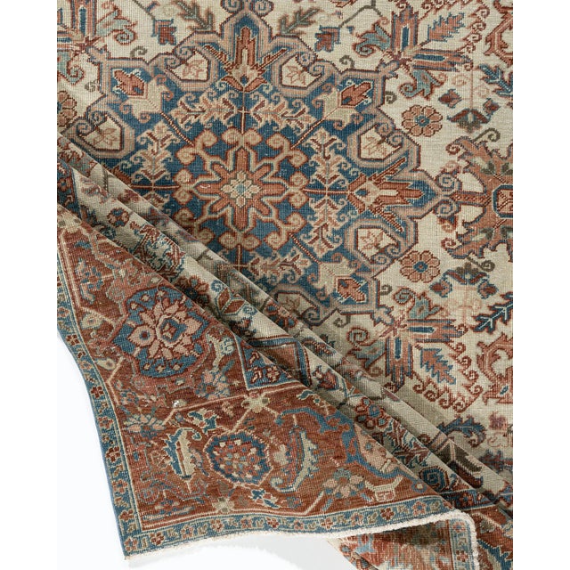 Vintage Taupe Heriz Rug 8'8 X 11' For Sale In New York - Image 6 of 11