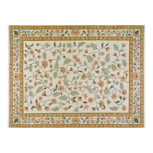 Vintage Chinese Art Deco Hand Knotted Wool Rug,8'9'' X 11'9'' For Sale