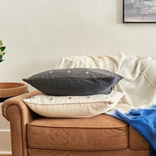 Textile Nira White Handloom Pillow For Sale - Image 7 of 10