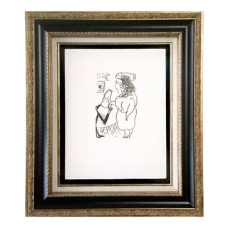 Pablo Picasso 1964 Lithograph on Arches Paper, Limited Edition (No. 126), Dietz Officina Press, Custom Framed For Sale