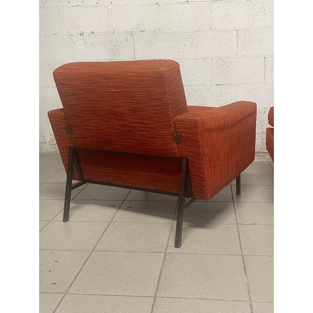 Set of Iron and Fabric Armchairs, 1960s For Sale - Image 17 of 18