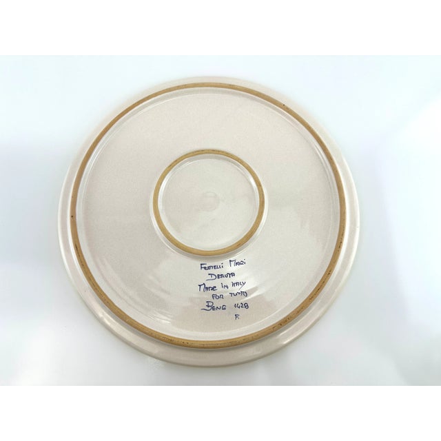 Vintage Hand Painted Italian Serving Set With Pitcher, Carafe and Tray Set- 3 Pieces For Sale - Image 4 of 12