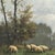 Framed Oil Painting on Canvas by F. Schloten 'Sheep in the Meadow' For Sale - Image 12 of 15