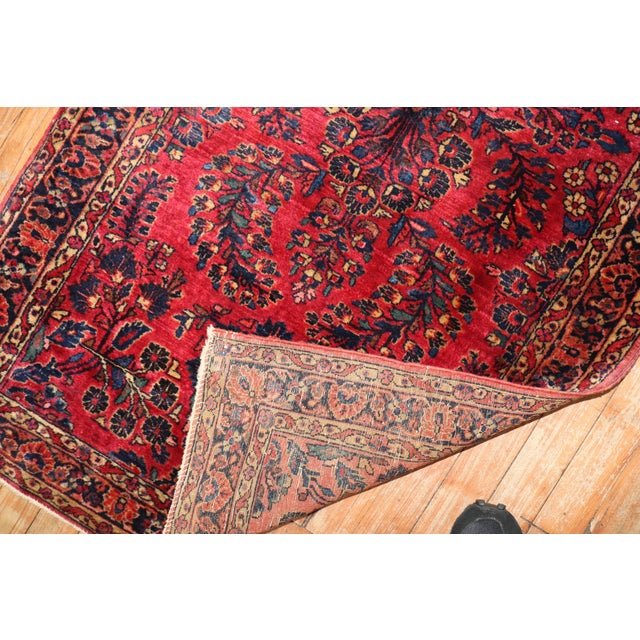 Traditional Antique Zabihi Collection Persian Sarouk Rug - 2'6" x 4'10" For Sale - Image 3 of 8
