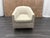 Rh Reginald Chair | Italian Veneto Leather – Ivory | Brass | Black Oak Drifted Base | 360° Swivel For Sale - Image 17 of 18