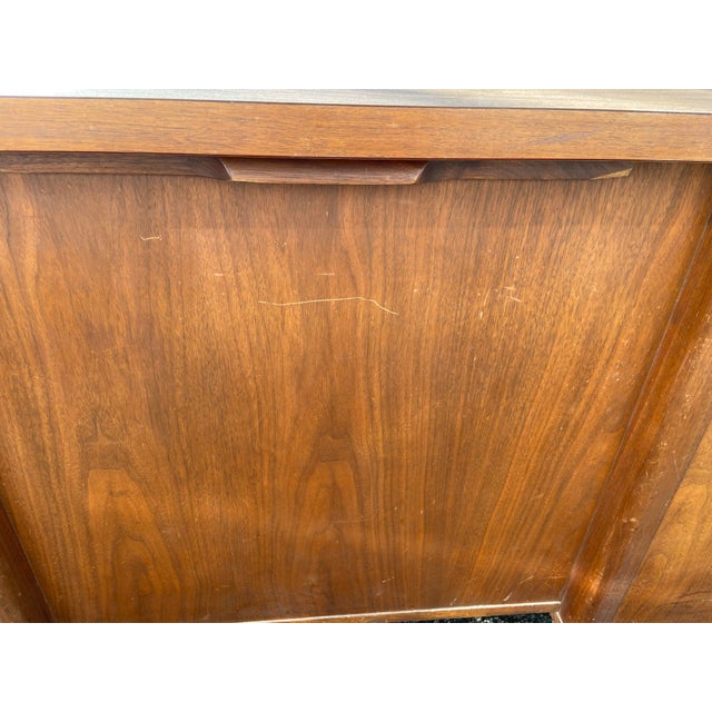 Jofco Vintage Mid Century Modern Wooden Walnut Tanker Executive Desk For Sale - Image 9 of 12