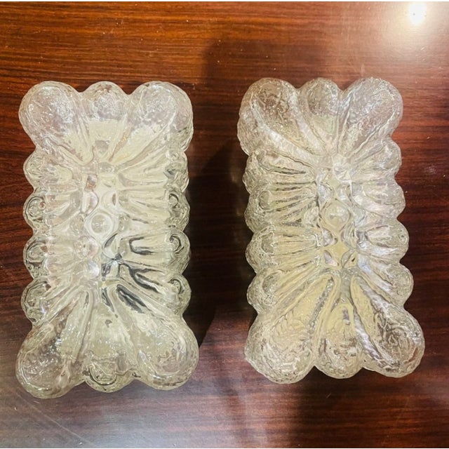 Vintage Wall Lights in Glass, 1960, Set of 2 For Sale - Image 4 of 9