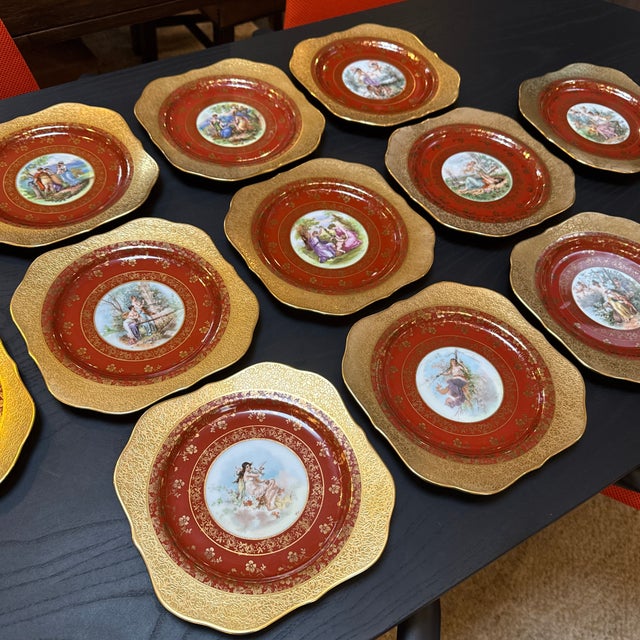 Royal Vienna Square Dessert Plates, Set of Eleven For Sale - Image 12 of 12