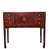 Vintage Chinese 37" Long Elm Multi-Storage Console Table For Sale