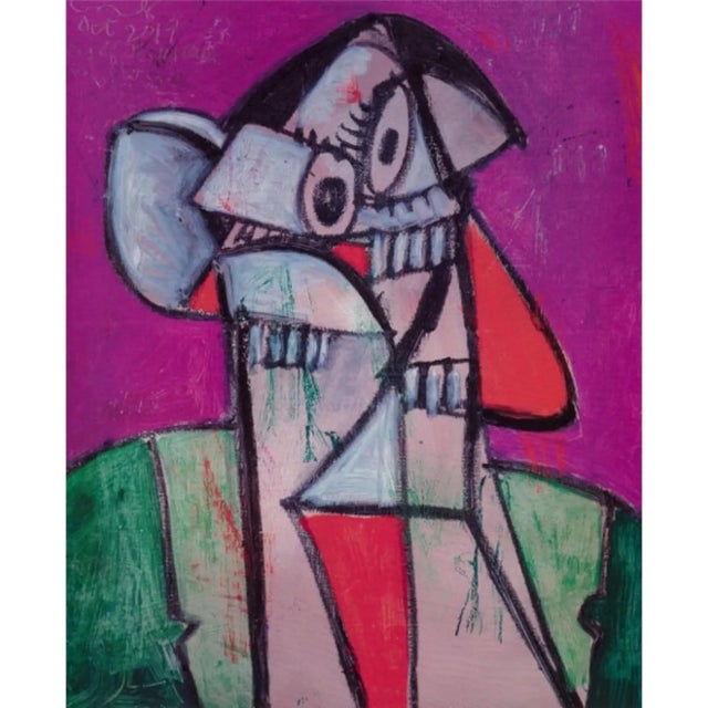 George Condo, Self Portrait in Paris, 2018 Offset lithographic on paper 40 × 29.8 cm (15 3/4 × 11 3/4 in) Unknown edition...