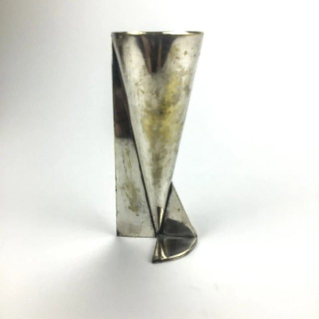 Gorgeous Art Deco Silver Plated Bud Vase For Sale In Portland, ME - Image 6 of 7