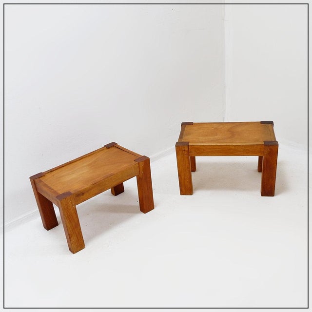 Vintage Rustic Side Tables, 1960s, Set of 2 For Sale - Image 13 of 13