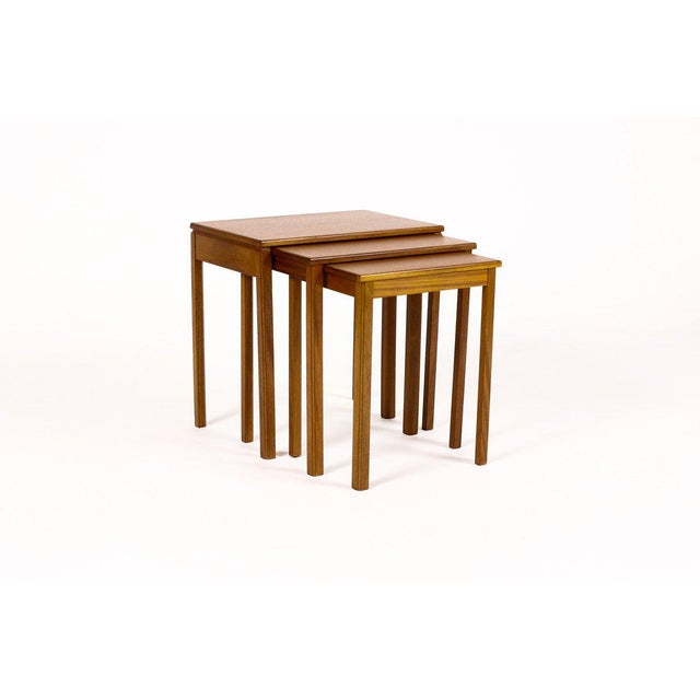 McIntosh MidCentury Danish Modern Teak Nesting Tables Set of 3 Chairish