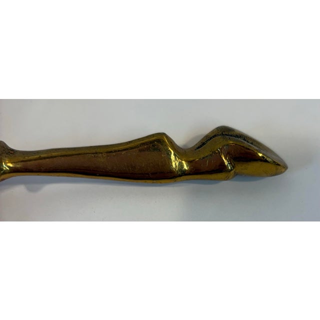 Vintage Horse Hoof Shaped Brass Bottle Opener For Sale - Image 9 of 10