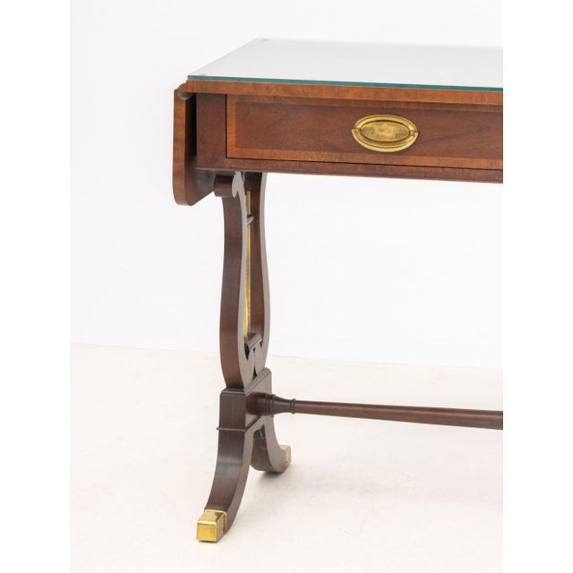 Contemporary Baker Furniture Mahogany Sofa Table For Sale - Image 3 of 12