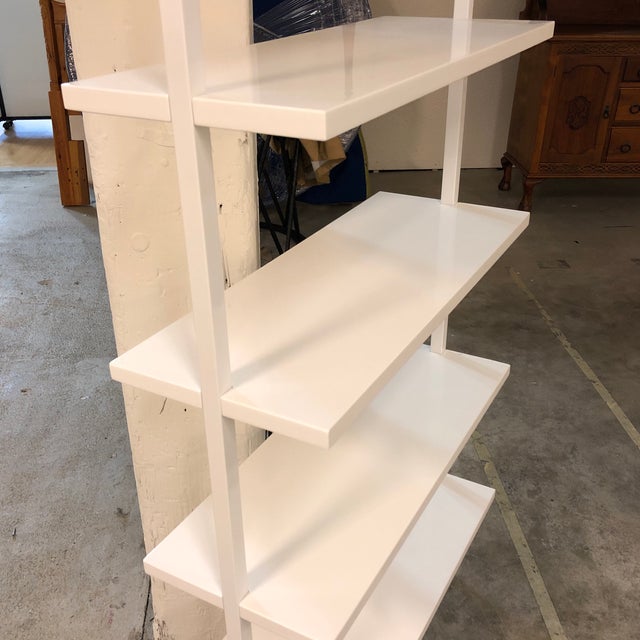 CB2 Stairway White 96" Wall Mounted Bookcase | Chairish