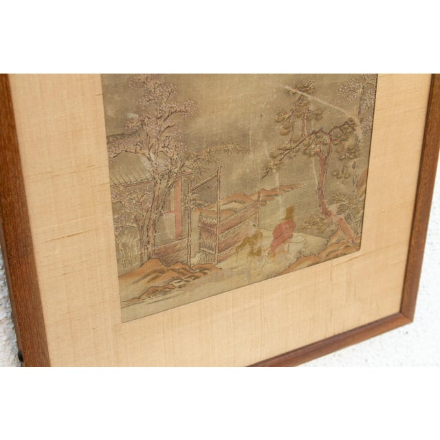 Gold Antique Chinese Late Qing Landscape Painting For Sale - Image 8 of 12
