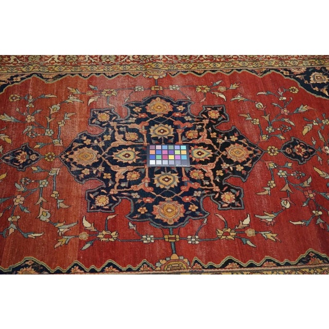 19th Century Antique Sarouk Rug 4'2'' x 6'6'' For Sale - Image 5 of 9