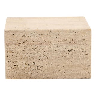 Modern Travertine Block Coffee Table For Sale